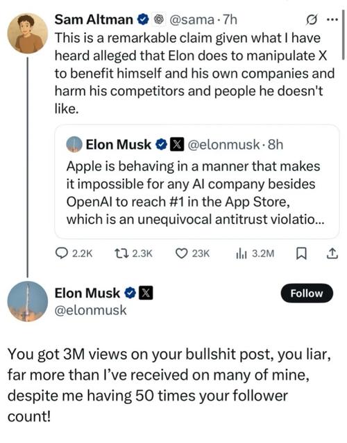 马斯克起诉苹果和OpenAI 指控其损害人工智能竞争