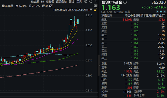 华为云算力规模同比大增250%！资金迎逢跌布局机会？信创ETF基金（562030）盘中跌超2%